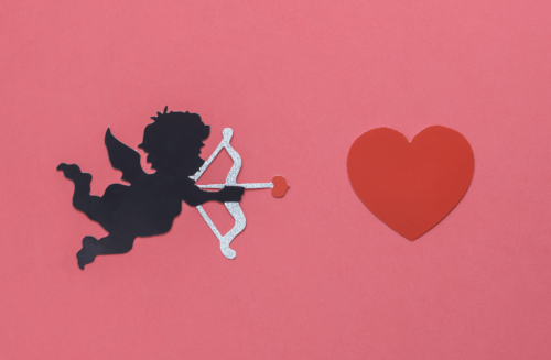 Democratic Candidate Match Cupid Shooting Arrow at Heart