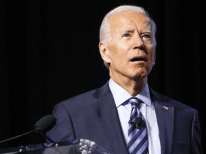 A photo of Joe Biden with a confused look on his face. Intended as a representation of a discussion of purity politics and the 2024 election.