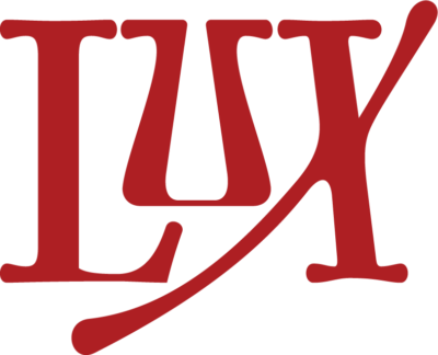 The logo for Lux magazine