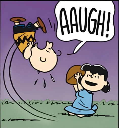 A photo of Lucy pulling the football away from Charlie Brown. Intended to represent socialists who chase the 'progressive' label.