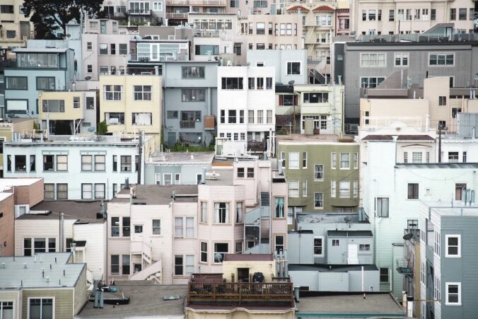 A large number of apartments in Sacramento. Intended as the cover photo for an article on the book Abolish Rent.