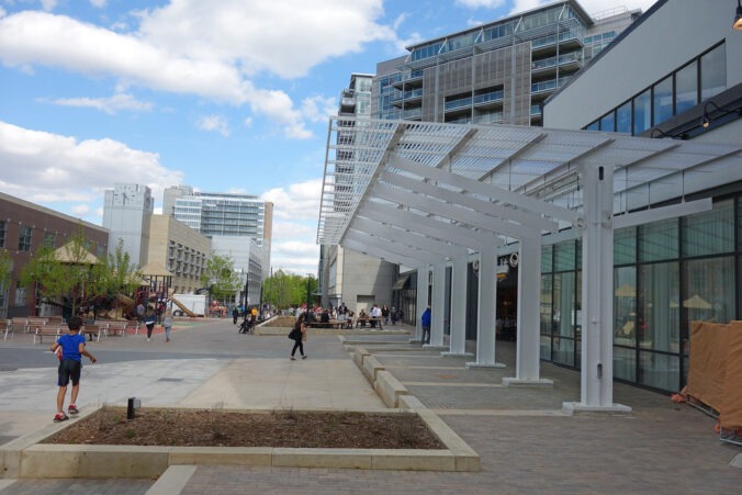 A photo of the Pedestrian Mall in Iowa City, used as a symbol for realignment in Iowa City politics.