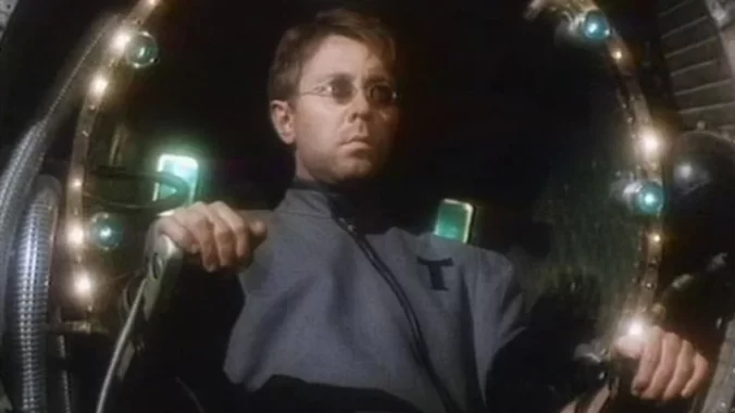 A character from the 1987 film The End of Eternity, based on Isaac Asimov's 1950s novel by the same title. The character is operating a time machine.